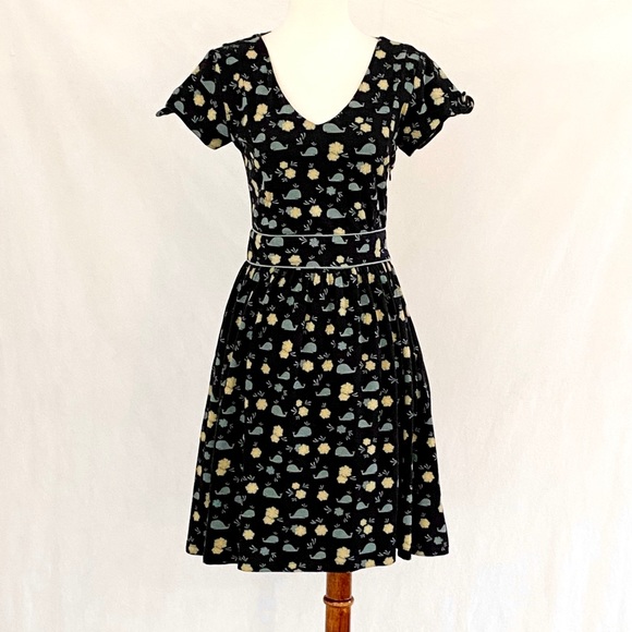 Anthropologie Dresses & Skirts - Anthropologie Yumi Whale Pattern Fit - Flare Dress